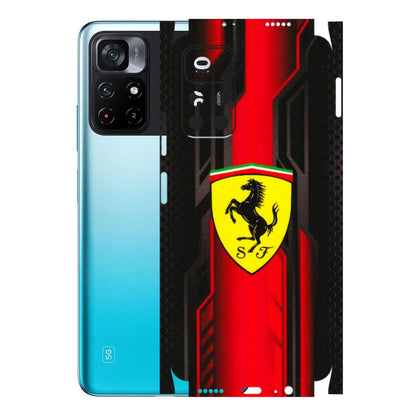 POCO Phone Skins (All Models) - Black Ferrari Logo - 3D Embossed Finish (L-253) Poco M4 PRO 5G