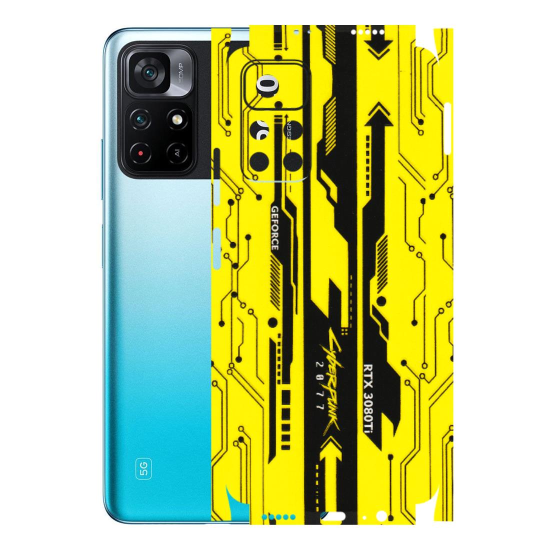 POCO Phone Skins (All Models) - Yellow Cyberpunk - 3D Embossed Finish (L-93) Poco M4 PRO 5G