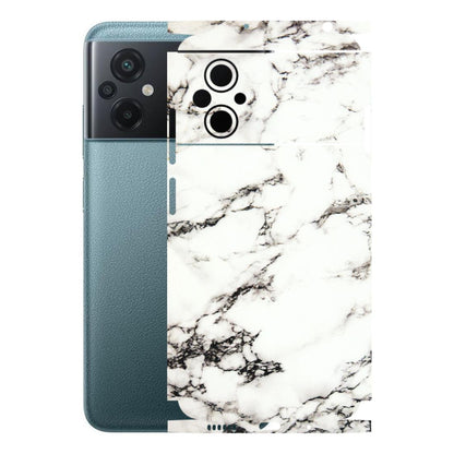 POCO Phone Skins (All Models) - Black and White Marble Texture - 3D Embossed Finish (L-124) Poco M5