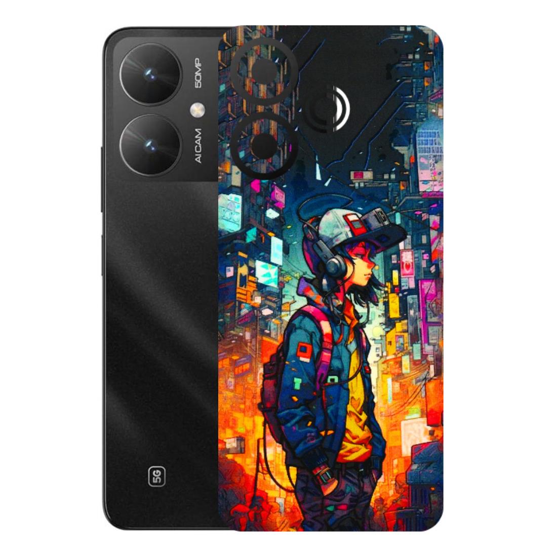 POCO Phone Skins (All Models) - Street Anime Guy - 3D Embossed Finish (L-158) Poco M6
