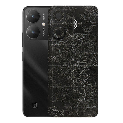 POCO Phone Skins (All Models) - Black map Texture - 3D Embossed Finish (L-201) Poco M6
