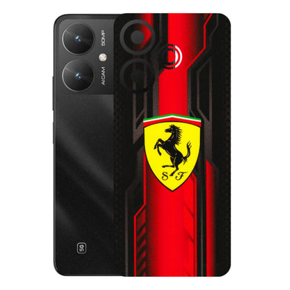 POCO Phone Skins (All Models) - Black Ferrari Logo - 3D Embossed Finish (L-253) Poco M6