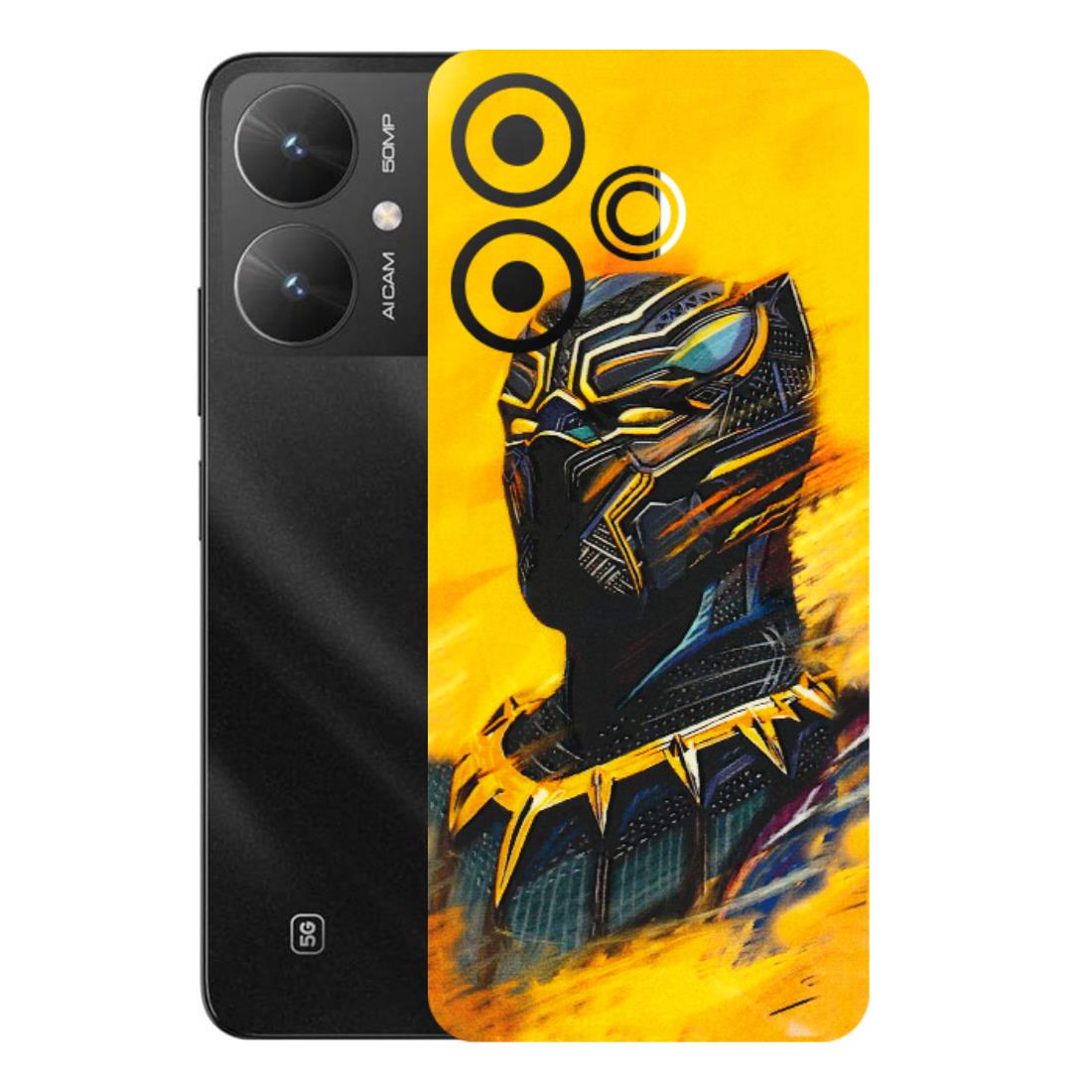 POCO Phone Skins (All Models) - Yellow Panther - 3D Embossed Finish (L-54) Poco M6