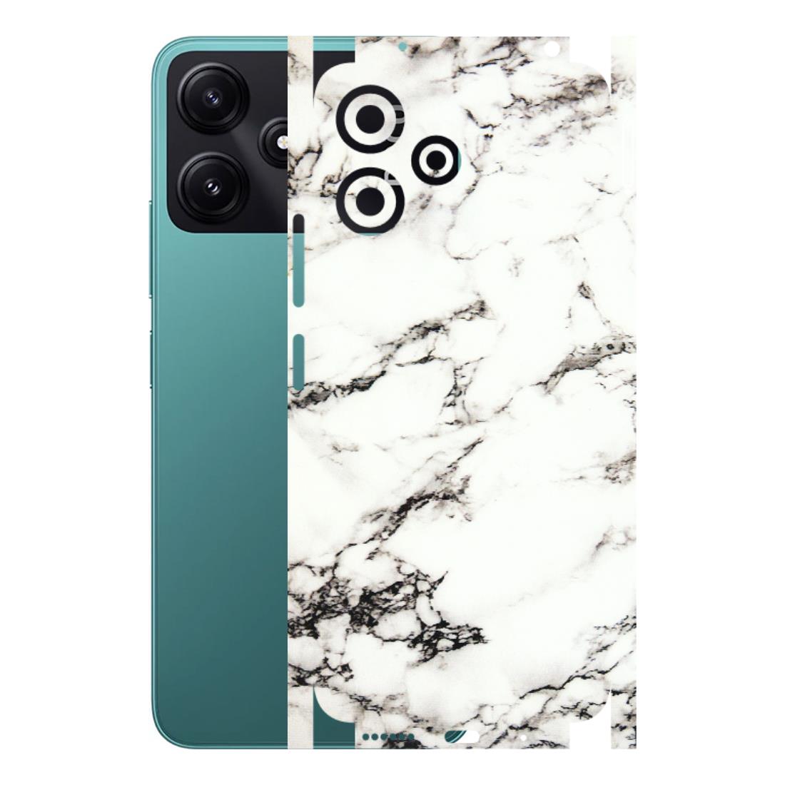 POCO Phone Skins (All Models) - Black and White Marble Texture - 3D Embossed Finish (L-124) Poco M6 PRO 5G