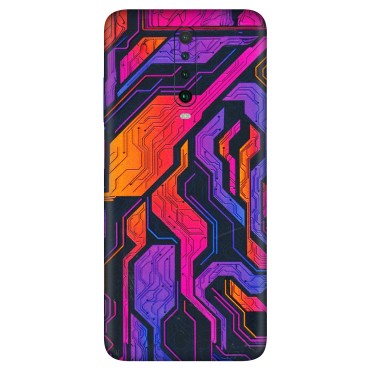 POCO Phone Skins (All Models) - Tech Circuits Futuristic - 3D Embossed Finish (L-07) Poco X2