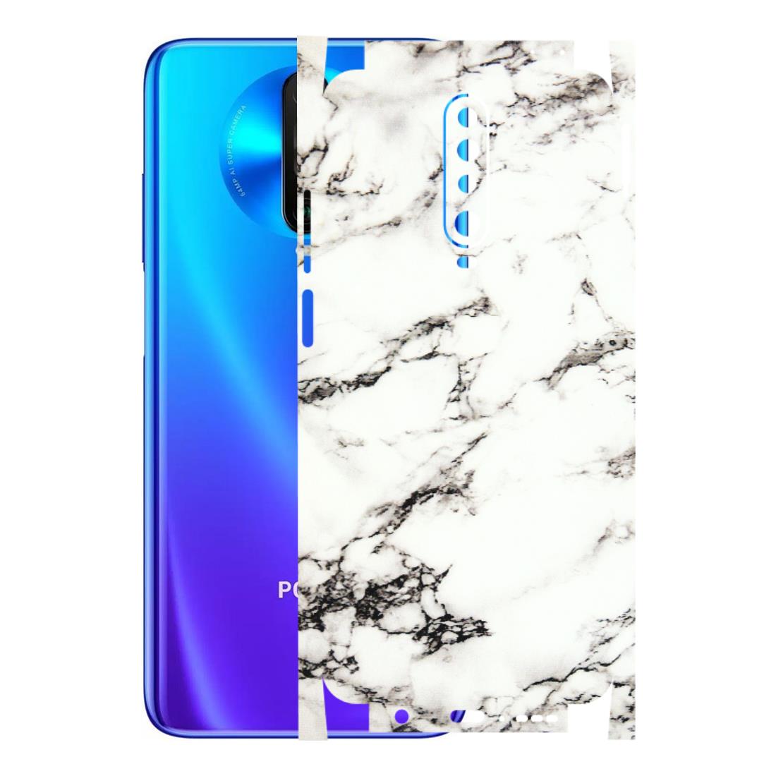 POCO Phone Skins (All Models) - Black and White Marble Texture - 3D Embossed Finish (L-124) Poco X2