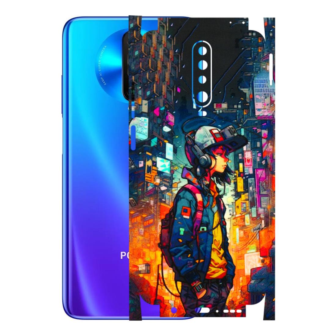 POCO Phone Skins (All Models) - Street Anime Guy - 3D Embossed Finish (L-158) Poco X2