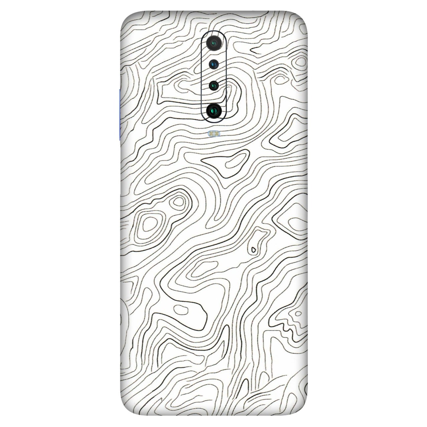 POCO Phone Skins (All Models) - White Black Swirls - 3D Embossed Finish (L-219) Poco X2