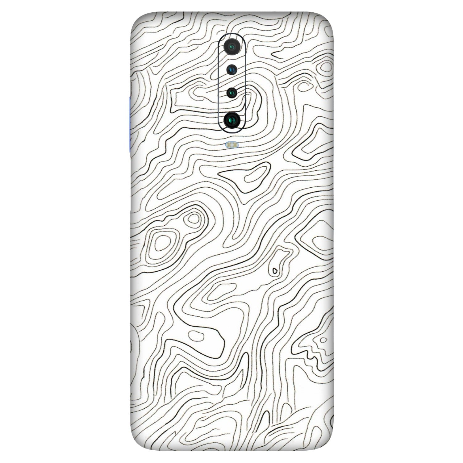POCO Phone Skins (All Models) - White Black Swirls - 3D Embossed Finish (L-219) Poco X2