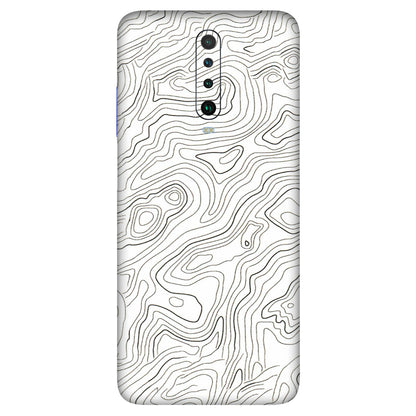 POCO Phone Skins (All Models) - White Black Swirls - 3D Embossed Finish (L-219) Poco X2