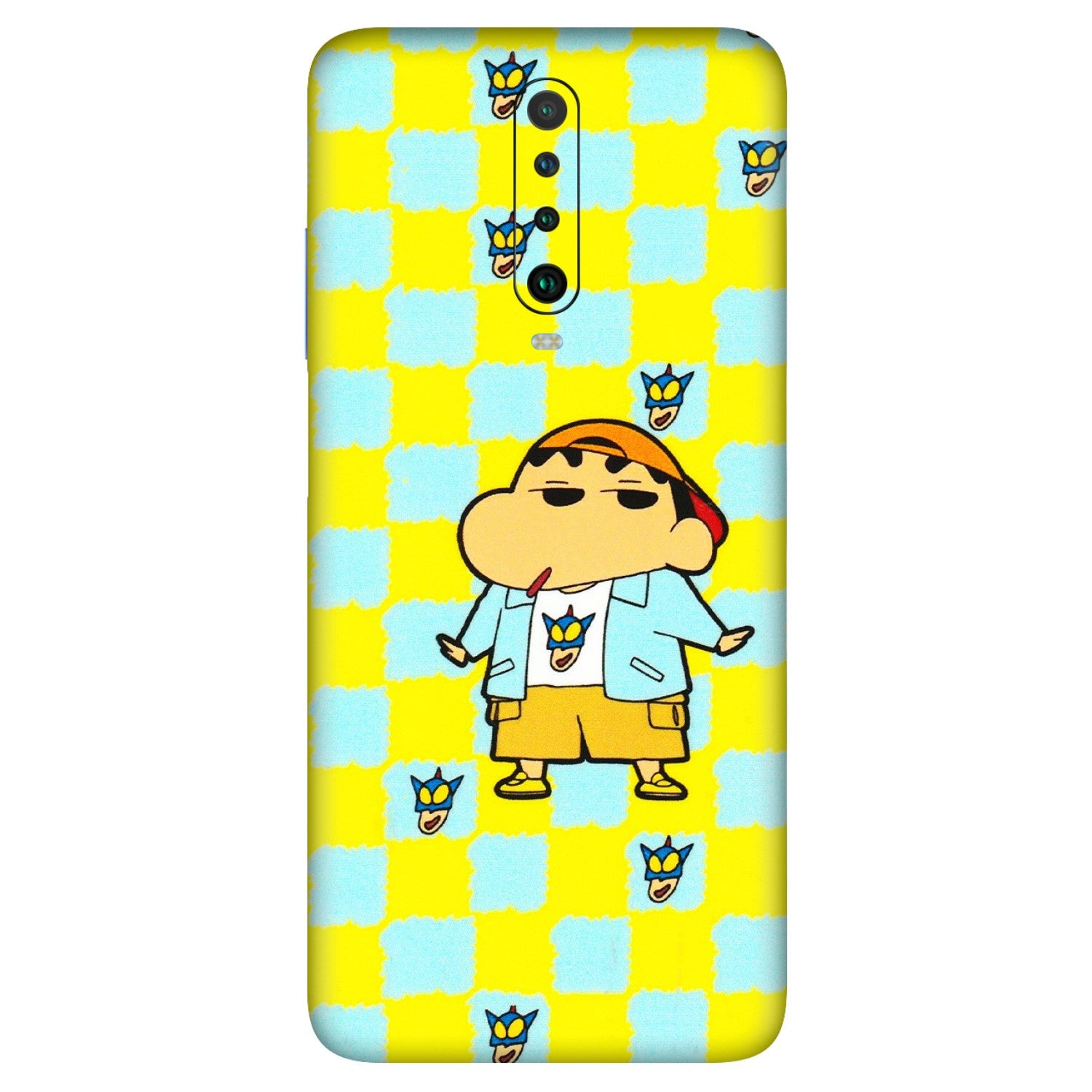 POCO Phone Skins (All Models) - Yellow Blue Shinchan Cute - 3D Embossed Finish (L-221) Poco X2