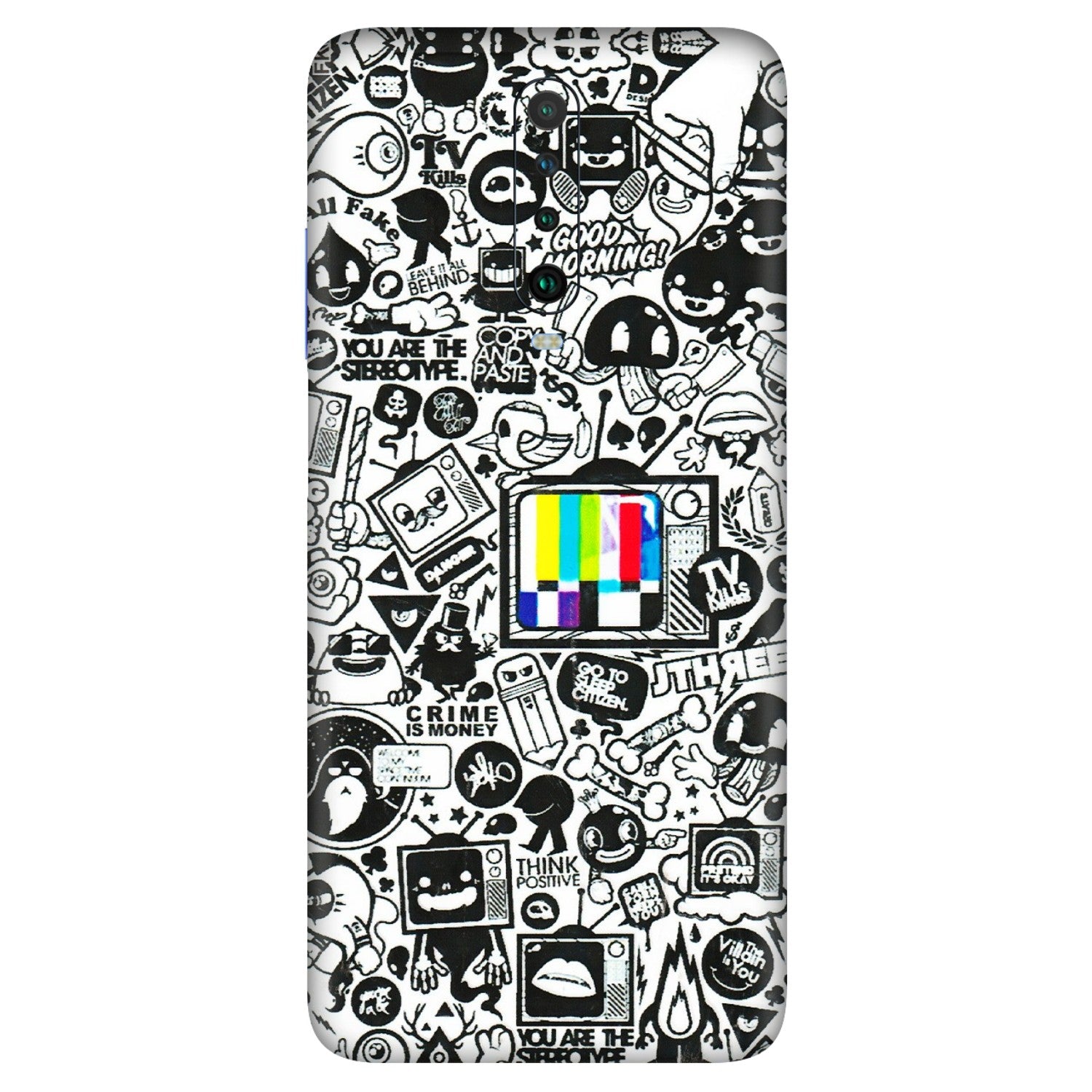 POCO Phone Skins (All Models) - Doodles Positive Art - 3D Embossed Finish (L-263) Poco X2