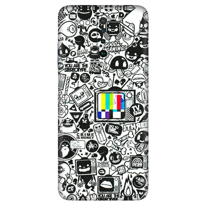 POCO Phone Skins (All Models) - Doodles Positive Art - 3D Embossed Finish (L-263) Poco X2