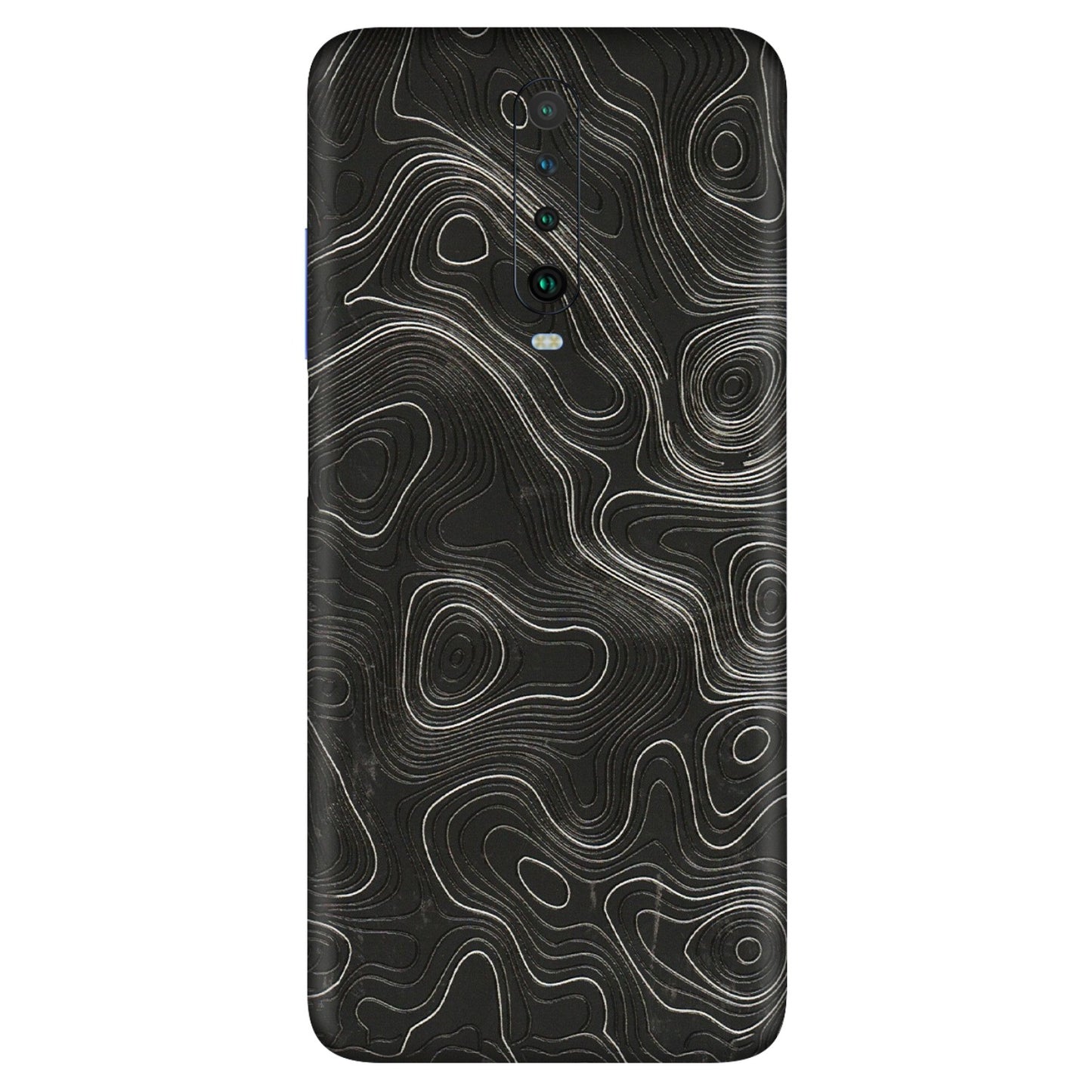 POCO Phone Skins (All Models) - Abstract White Line Map - 3D Embossed Finish (L-269) Poco X2