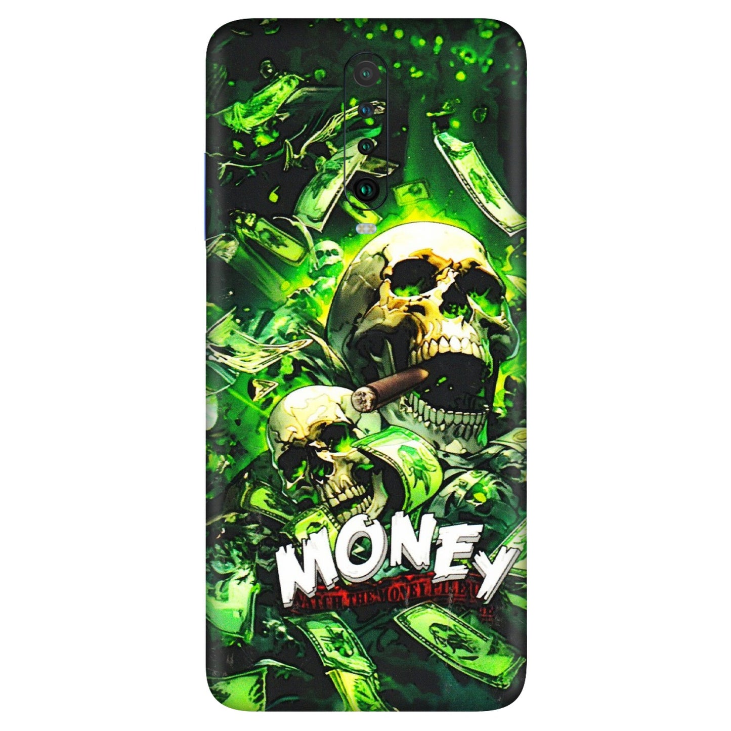 POCO Phone Skins (All Models) - Skull Money - 3D Embossed Finish (L-303) Poco X2