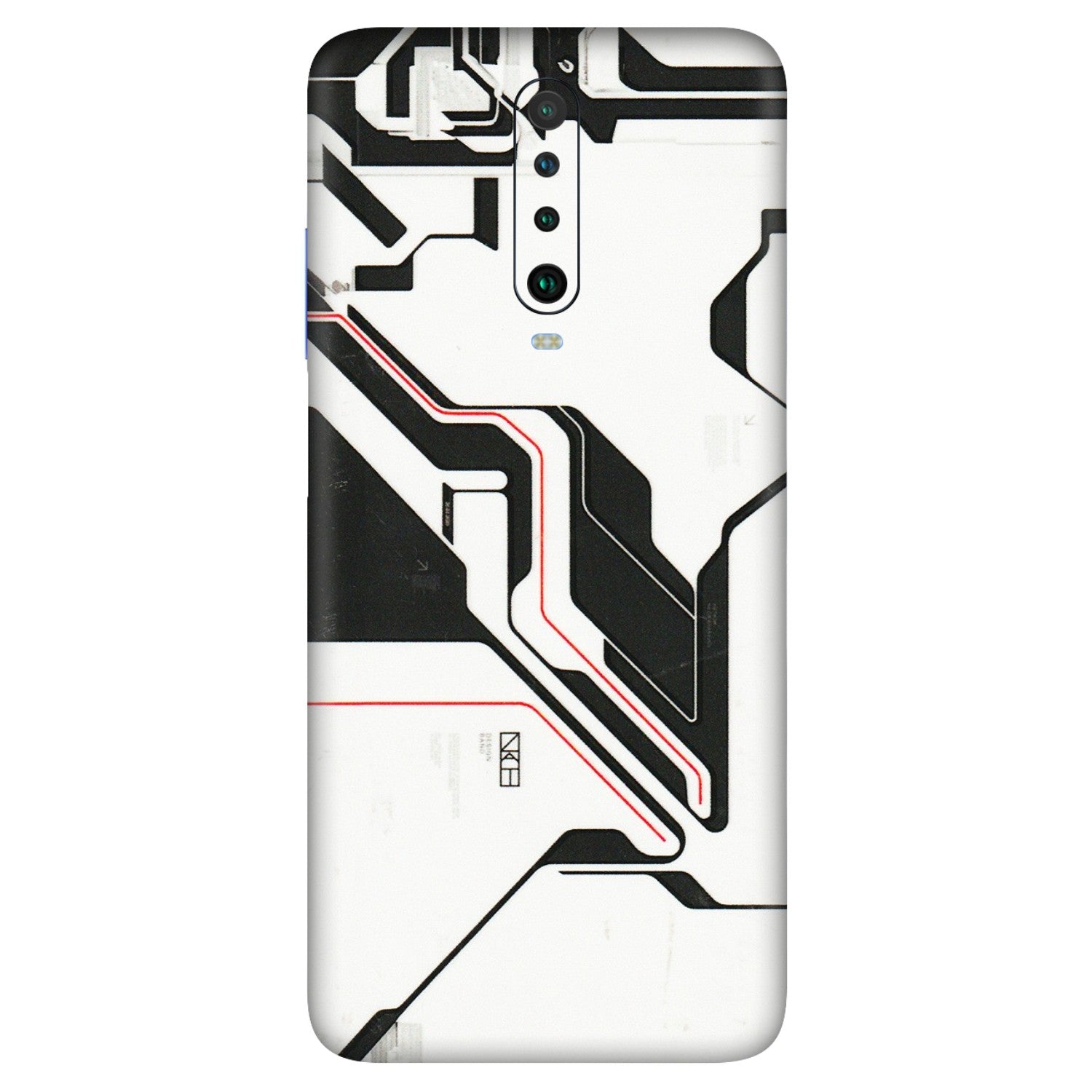 POCO Phone Skins (All Models) - White Techy Logo - 3D Embossed Finish (L-312) Poco X2