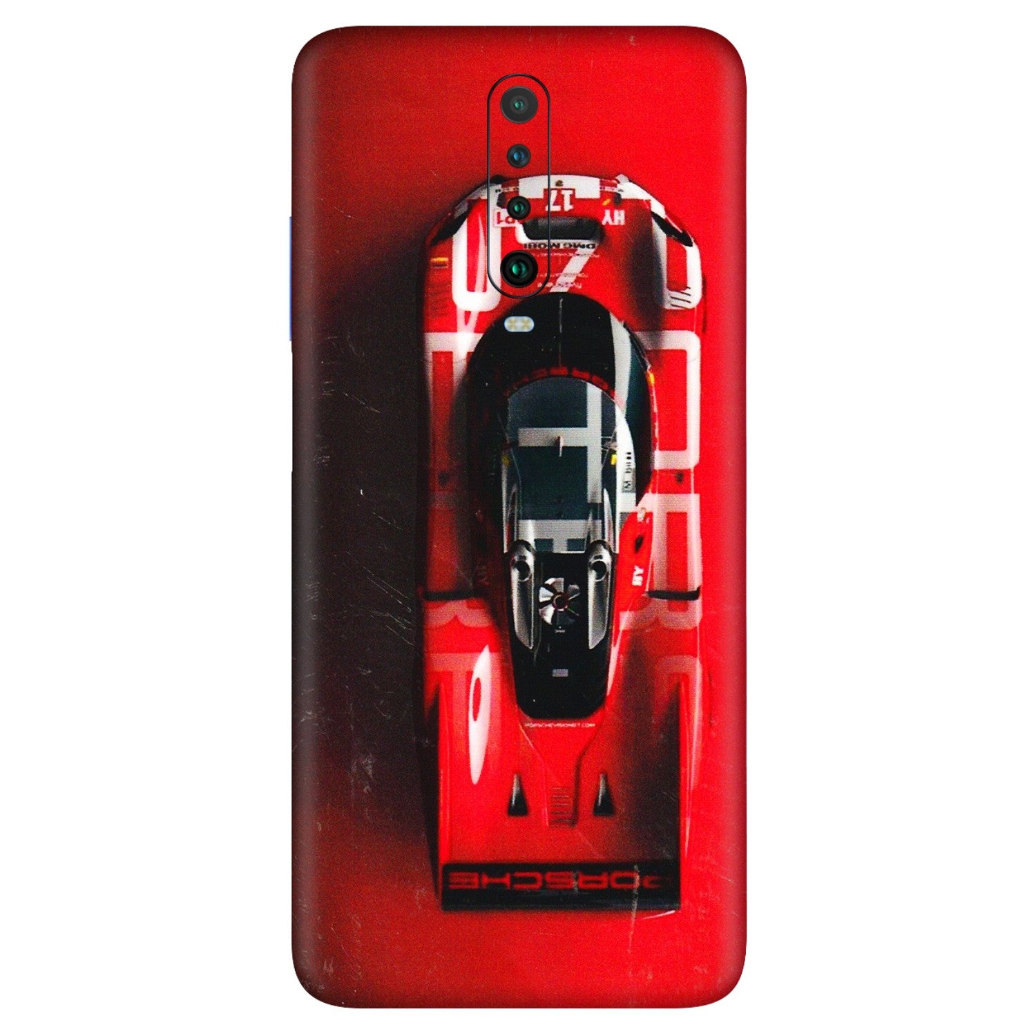 POCO Phone Skins (All Models) - Red Porsche Car Logo - 3D Embossed Finish (L-315) Poco X2