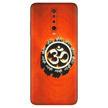 POCO Phone Skins (All Models) - Aum Shiv Orange - 3D Embossed Finish (L-32) Poco X2