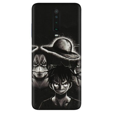POCO Phone Skins (All Models) - Black Luffy Hat - 3D Embossed Finish (L-57) Poco X2