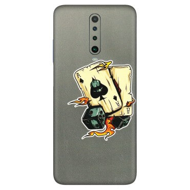 POCO Phone Skins (All Models) - Grey Cards Of Ace - 3D Embossed Finish (L-77) Poco X2