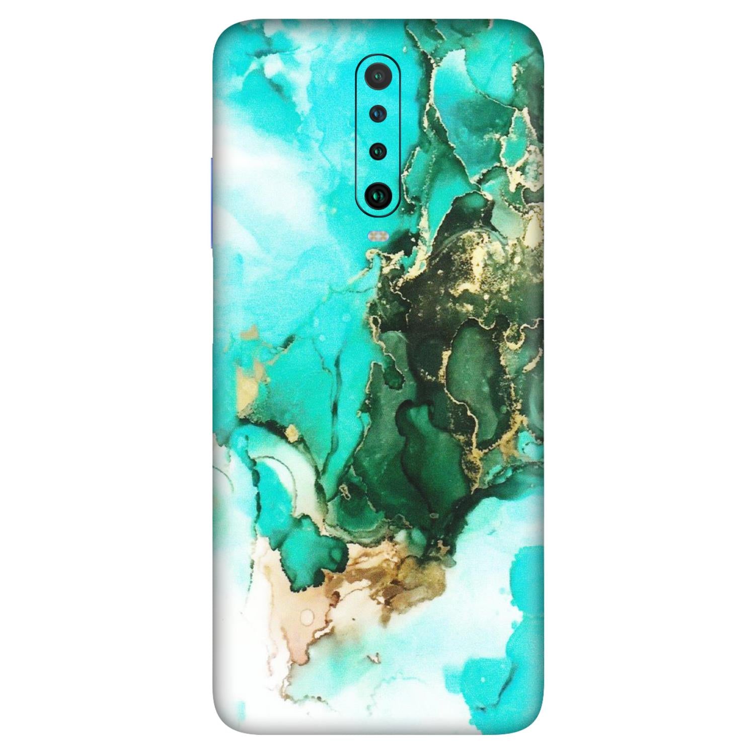 POCO Phone Skins (All Models) - The Blue Gold Marble - Matte Finish (M-124) Poco X2