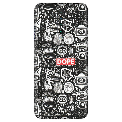POCO Phone Skins (All Models) - Dope Stay Classy Black Doodles - Matte Finish (M-126) Poco X2