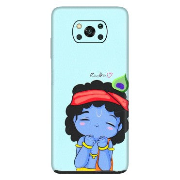 POCO Phone Skins (All Models) - Radhe Radhe Cute Toon - 3D Embossed Finish (L-05) Poco X3