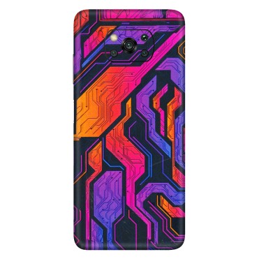 POCO Phone Skins (All Models) - Tech Circuits Futuristic - 3D Embossed Finish (L-07) Poco X3