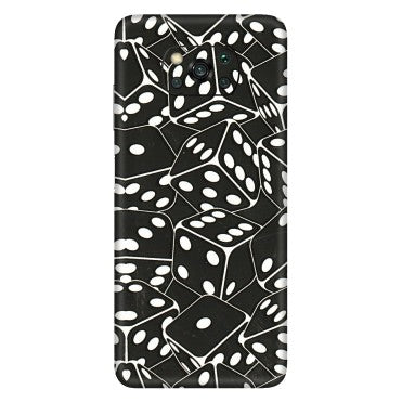 POCO Phone Skins (All Models) - Big Black Dices - 3D Embossed Finish (L-106) Poco X3