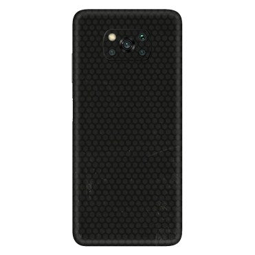 POCO Phone Skins (All Models) - Black honeycomb - 3D Embossed Finish (L-114) Poco X3