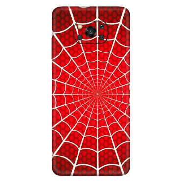 POCO Phone Skins (All Models) - Classic Spidey Web - 3D Embossed Finish (L-115) Poco X3