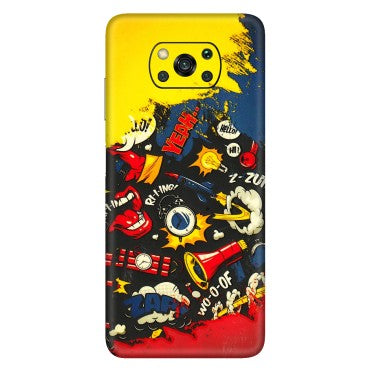 POCO Phone Skins (All Models) - Pacific Doodle Art - 3D Embossed Finish (L-120) Poco X3