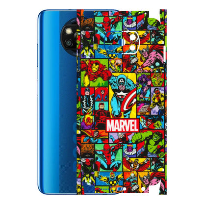 POCO Phone Skins (All Models) - MARVELOUS Comic Characters - 3D Embossed Finish (L-129) Poco X3