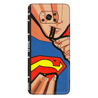 POCO Phone Skins (All Models) - Superman Sutta - 3D Embossed Finish (L-130) Poco X3