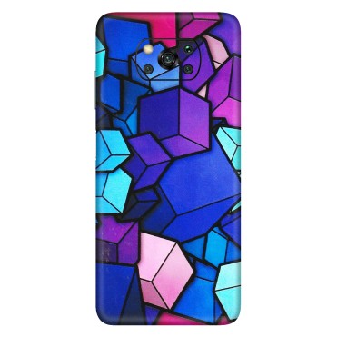 POCO Phone Skins (All Models) - Cube Doodle - 3D Embossed Finish (L-141) Poco X3