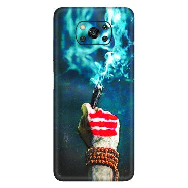 POCO Phone Skins (All Models) - Mahadev Bhakt - 3D Embossed Finish (L-146) Poco X3