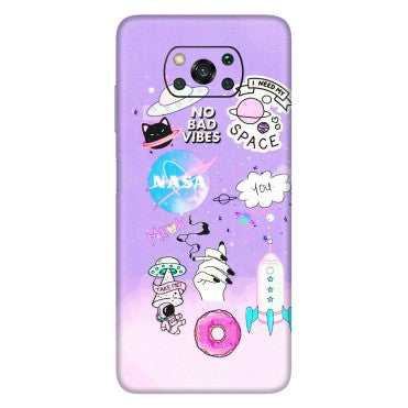 POCO Phone Skins (All Models) - I Need My Nasa   Skin - 3D Embossed Finish (L-149) Poco X3