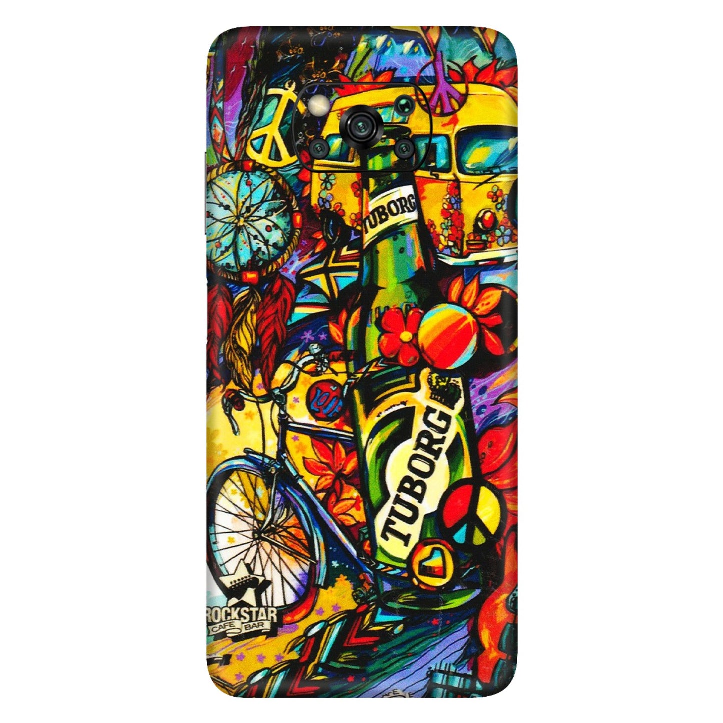 POCO Phone Skins (All Models) - Cool Beer Bottle - 3D Embossed Finish (L-193) Poco X3