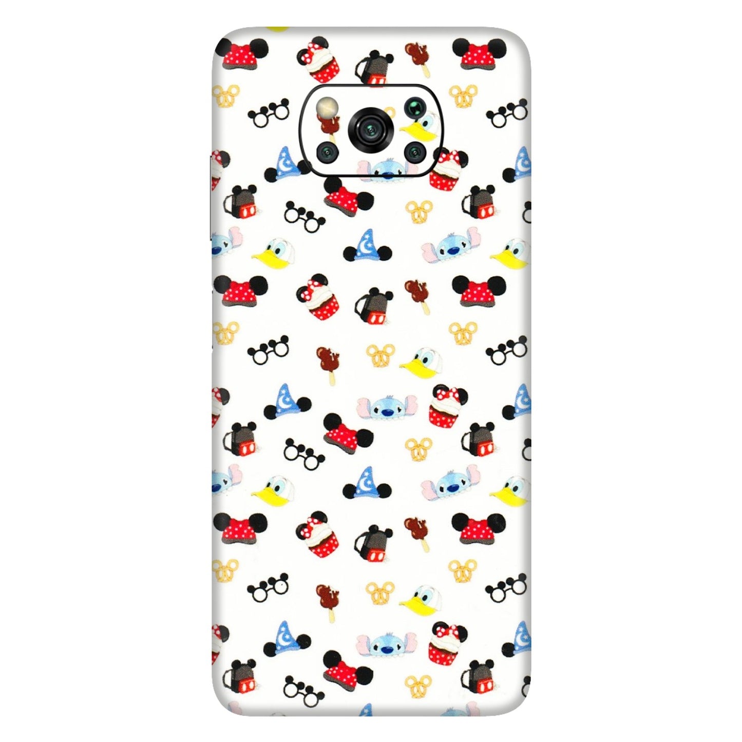 POCO Phone Skins (All Models) - Minnie Mouse & Donald Doodles s - 3D Embossed Finish (L-194) Poco X3