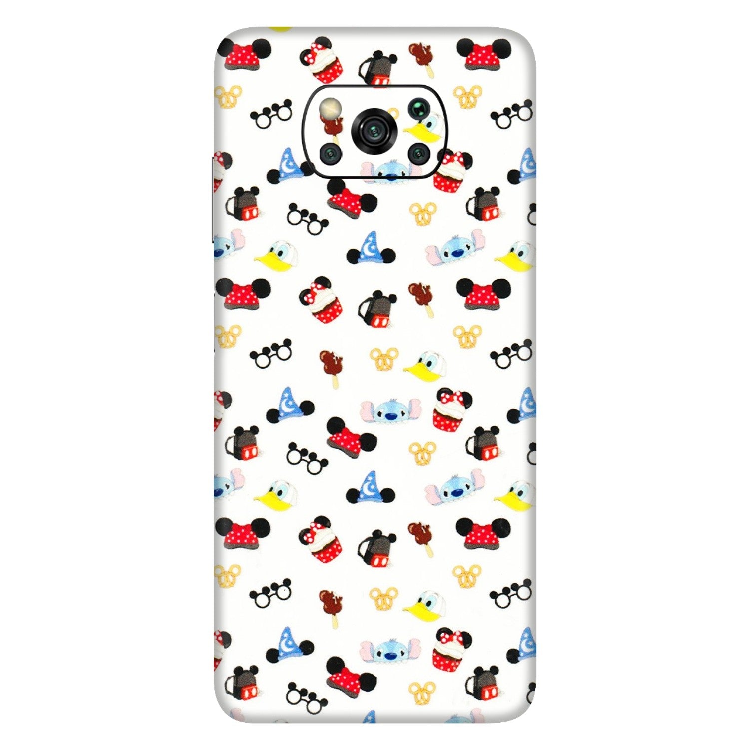 POCO Phone Skins (All Models) - Minnie Mouse & Donald Doodles s - 3D Embossed Finish (L-194) Poco X3