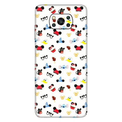 POCO Phone Skins (All Models) - Minnie Mouse & Donald Doodles s - 3D Embossed Finish (L-194) Poco X3