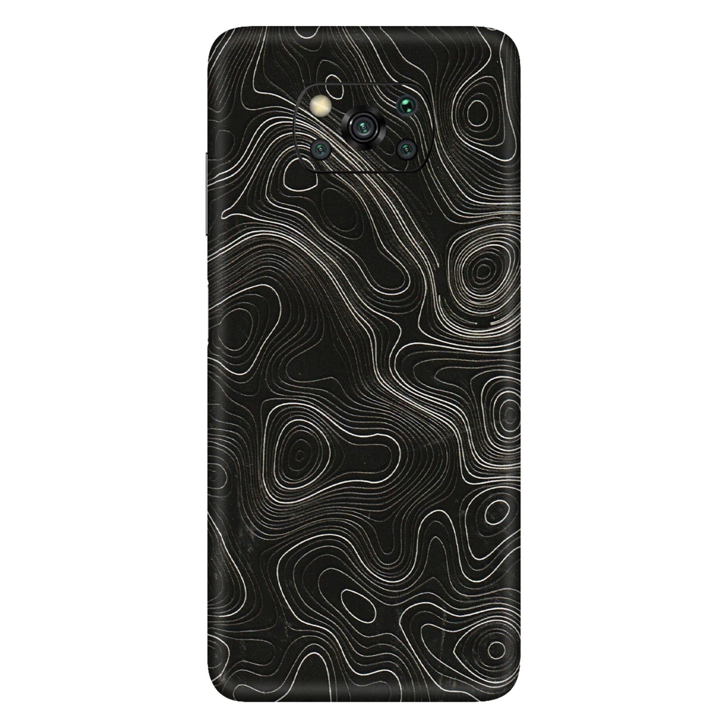 POCO Phone Skins (All Models) - Black Swirl - 3D Embossed Finish (L-196) Poco X3