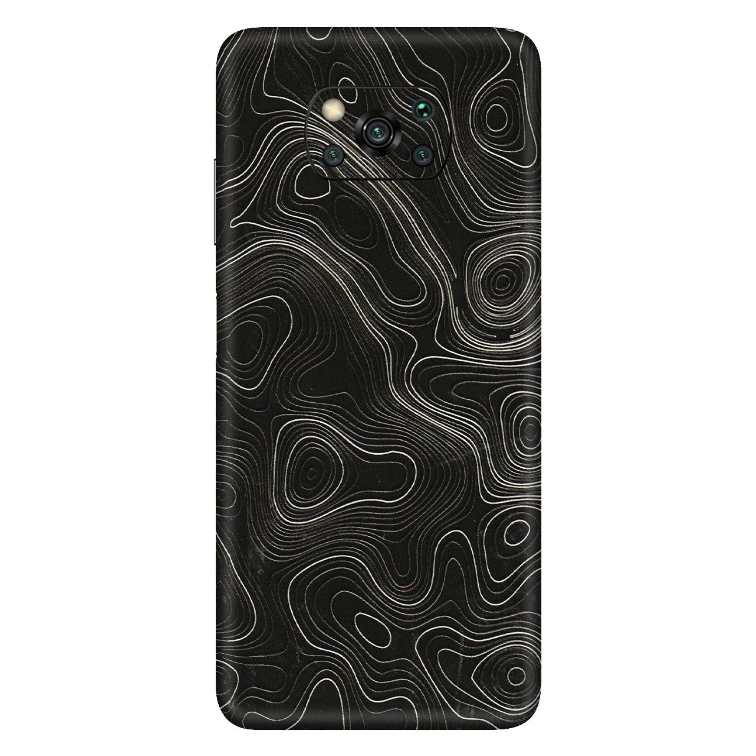 POCO Phone Skins (All Models) - Black Swirl - 3D Embossed Finish (L-196) Poco X3