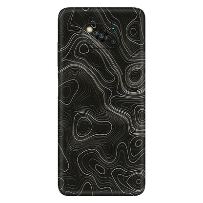 POCO Phone Skins (All Models) - Black Swirl - 3D Embossed Finish (L-196) Poco X3