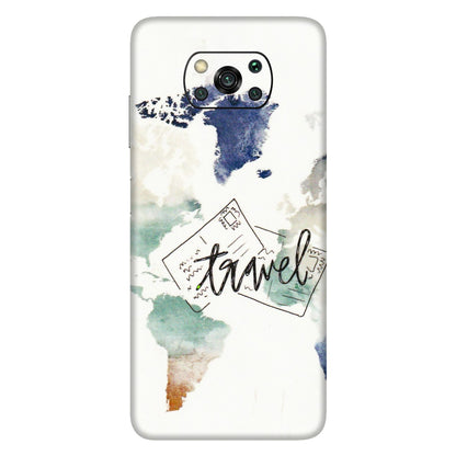 POCO Phone Skins (All Models) - Travel The World - 3D Embossed Finish (L-232) Poco X3