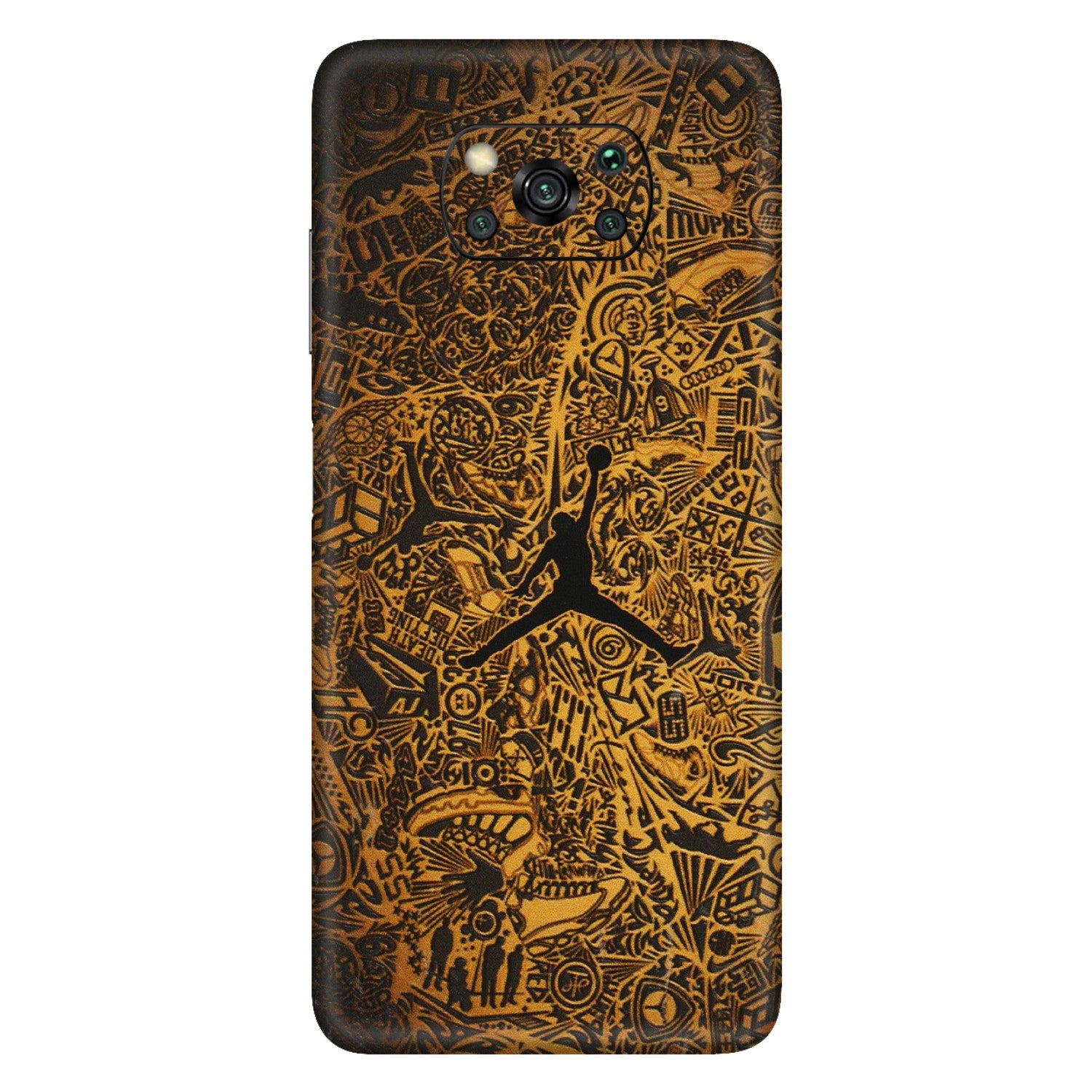 POCO Phone Skins (All Models) - Premium Gold Basketball Player - 3D Embossed Finish (L-236) Poco X3