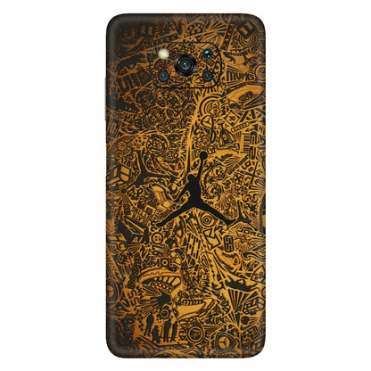 POCO Phone Skins (All Models) - Premium Gold Basketball Player - 3D Embossed Finish (L-236) Poco X3