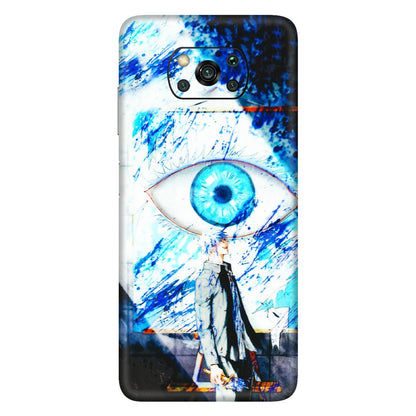 POCO Phone Skins (All Models) - Gojo Satoru evil eye - 3D Embossed Finish (L-239) Poco X3