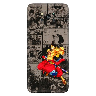 POCO Phone Skins (All Models) - One Piece Rocket Punch Manga - 3D Embossed Finish (L-25) Poco X3