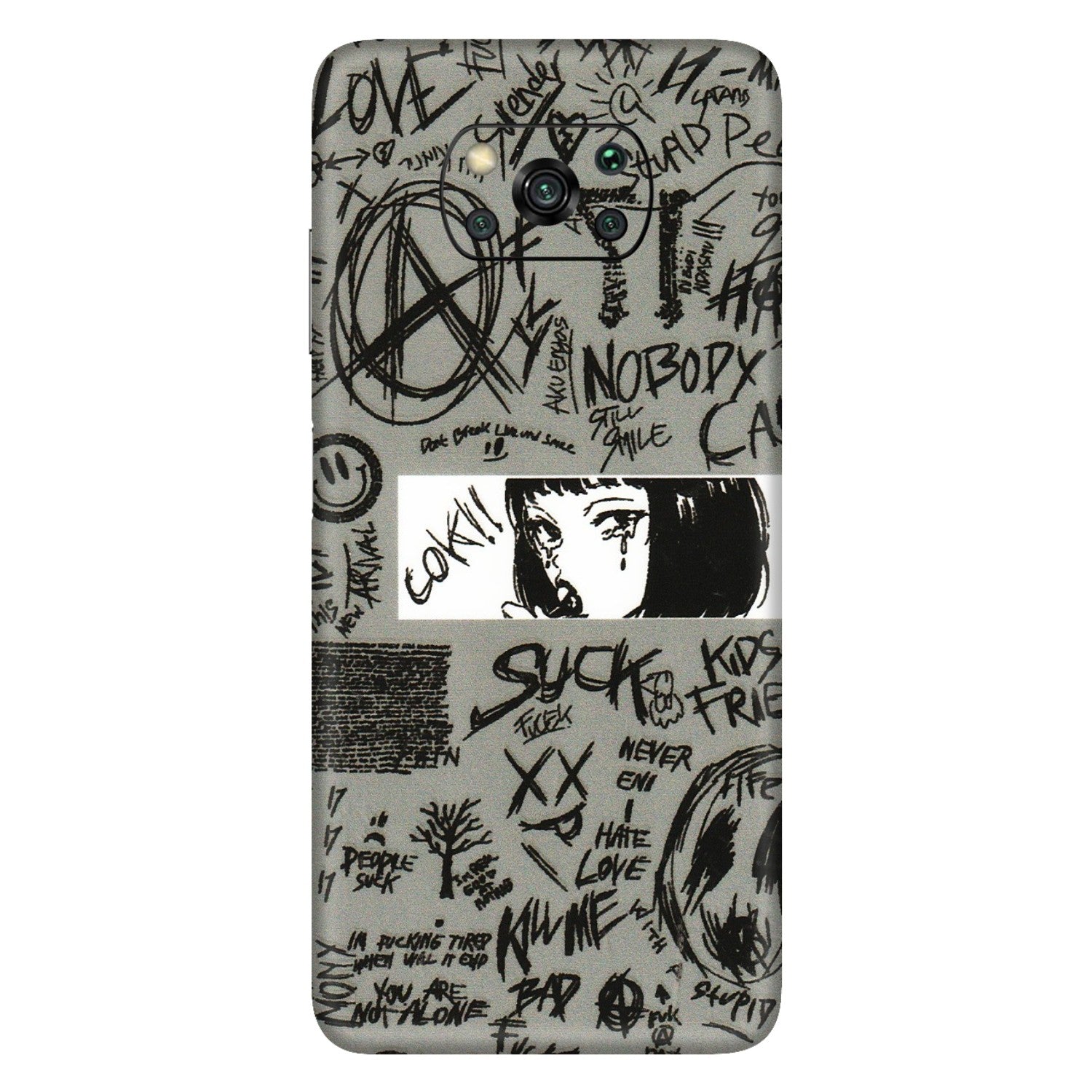 POCO Phone Skins (All Models) - Never Have Love Anime - 3D Embossed Finish (L-260) Poco X3